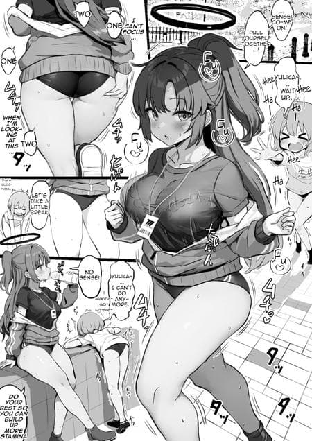 [Fuzume] Taisoufuku Yuuka ga Shota Sensei ni Futomomo Koki toka Shirikoki toka o Segamareru Manga (Blue Archive)